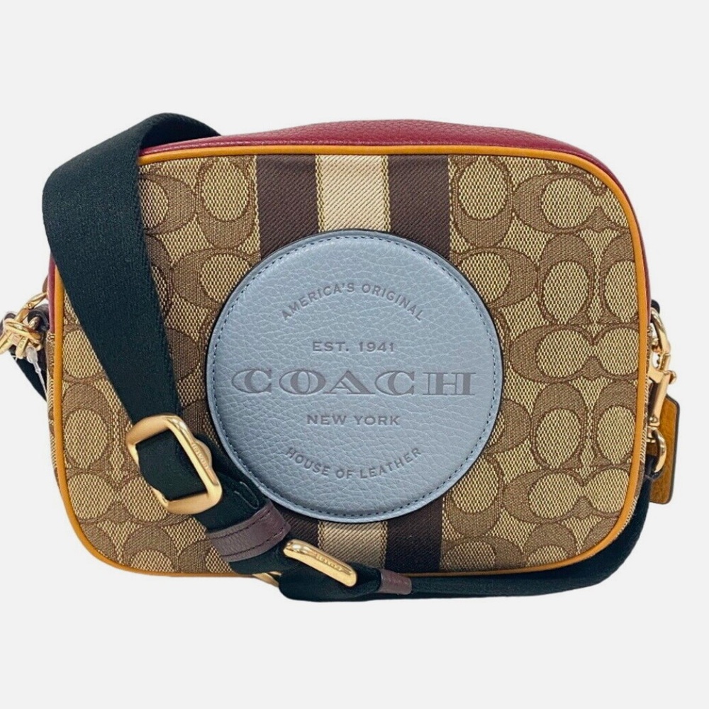 Coach Dempsey Camera Bag in Signature Jacquard with Patch